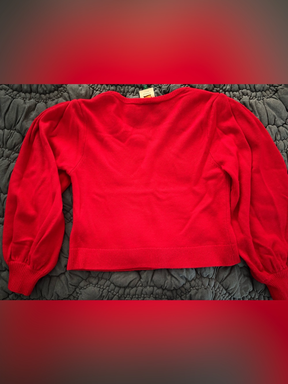 FARM Rio Bright Red Heart Detail Button-Front Cardigan - Picture 4 of 4
